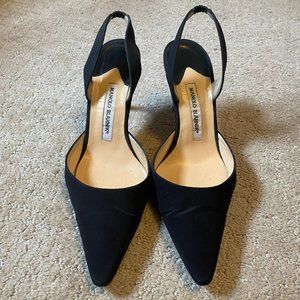 Manolo Blahnik Carolyne mid-heel sling back pump